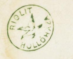 2 darab Hollóházi Riolit lilás edény, korsó, kancsó, jelzéssel, mázrepedéssel, kopással, összességéb...