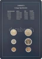 Jamaika 1975-1984. 1c-50c (6xklf), "Coin Sets of All Nations" forgalmi szett felbélyegzett...