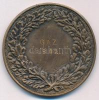 Füsti Molnár Béla 1942. Bronz lövész díjérem, hátlapon gravírozva "Gáz 1942." (50mm) T:AU