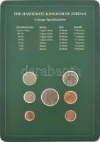 Jordánia 1974-1981. 1f - 1/4D (7xklf), "Coin Sets of All Nations" forgalmi szett felbélyeg...