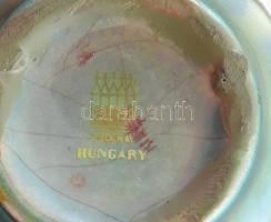 Zsolnay eozin mázas váza, jelzéssel, pereménél kis javítással, m: 7 cm