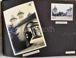 1938 Nyár Erdélyben és a Regátban, albumba beragasztott fotók és fotólapok, feliratozva, vegyes mére...