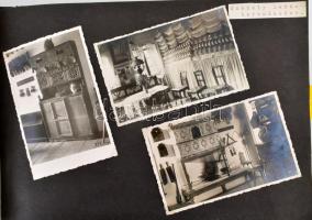 1938 Nyár Erdélyben és a Regátban, albumba beragasztott fotók és fotólapok, feliratozva, vegyes mére...