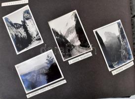 1938 Nyár Erdélyben és a Regátban, albumba beragasztott fotók és fotólapok, feliratozva, vegyes mére...