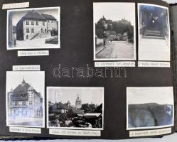 1938 Nyár Erdélyben és a Regátban, albumba beragasztott fotók és fotólapok, feliratozva, vegyes mére...