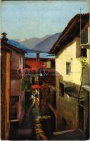 San Nazzaro, Lago Maggiore / lake, street view (worn corners)