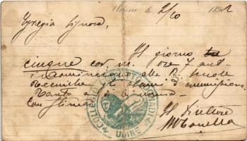 1892 (Vorläufer) Udine, Collegio Convitto Donadi / boarding school. Art Nouveau, floral (fa)