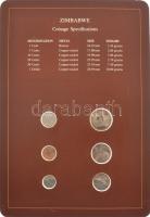 Zimbabwe 1980-1983. 1c - 1D (6xklf), "Coin Sets of All Nations" forgalmi szett felbélyegze...
