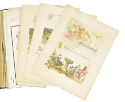 cca 1900-1920 Kb 30 db vallási témájú oklevél, nagy méretűek kitöltetlenek, közötte szép litografált grafikájúak is, nagyrészt magyar, de egy két szlovák nyelvű is. 40x30 cm