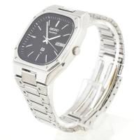 Seiko kvarc karóra. dátum funkcióval, fém szíjjal, Elemmel, működik, jó állapotban 34x39 mm