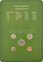 Brunei 1984-1985. 1s - 50s (5xklf), "Coin Sets of All Nations" forgalmi szett felbélyegzet...
