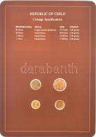 Chile 1981-1984. 1P - 50P (4xklf), "Coin Sets of All Nations" forgalmi szett felbélyegzett...