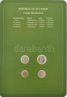 Ecuador 1976-1985. 10c - 1S (4xklf), "Coin Sets of All Nations" forgalmi szett felbélyegze...
