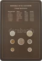 El Salvador 1974-1984. 1c - 1C (7xklf), "Coin Sets of All Nations" forgalmi szett felbélye...