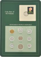 1978. 2f - 10Ft (9xklf), "Coin Sets of All Nations" forgalmi szett felbélyegzett kartonlapon T:UNC Hungary 1978. 2 Fillér - 10 Forint (9xdiff) "Coin Sets of All Nations" coin set on cardboard with stamp C:UNC