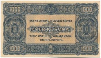 1923. 1000K nyomdahely-jelölés nélkül T:F szép papír Adamo K37
