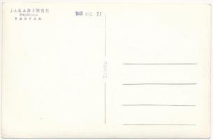 1949 Vasvár, Zsinagóga "Emlékezzél" felirattal. Jakab Imre fényképész, photo