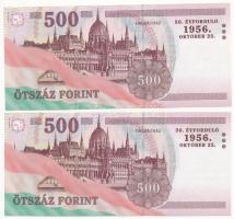 2006. 500Ft "A forradalom 50. évfordulója 1956. október 23." (2x) sorszámkövetők "EC ...