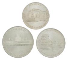 1956. 10Ft + 20Ft + 25Ft Ag "10 éves a Forint (Jó Forint sor)" T:AU kis patina Adamo EM4, ...