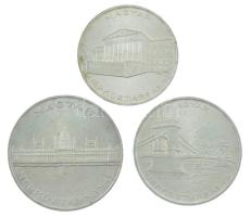 1956. 10Ft + 20Ft + 25Ft Ag "10 éves a Forint (Jó Forint sor)" T:AU kis patina Adamo EM4, ...