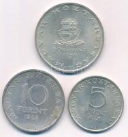 1948. 5Ft Ag "Petőfi" + 10Ft Ag "Széchenyi" + 20Ft Ag "Táncsics" &quot...