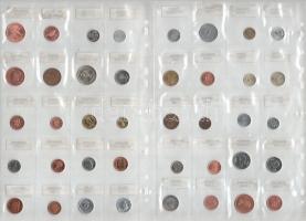 "A világ pénzei" 55 ország 106db különböző érméje osztott berakólapokon, országok szerint ...