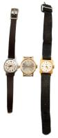 3 db kézi felhúzós női karóra (Zarja, Slava, Luch), kettő működik, d: 18-22 mm