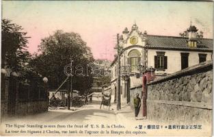 Yantai, Chefoo, Zhifu; The Signal Standing as seen from the front of Y.S.B. in Chefoo (cut)