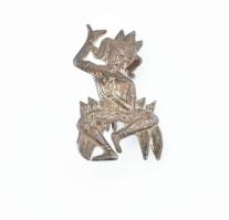 Ezüst(Ag) filigrán karkötő, jelzés nélkül, pótolt kapoccsal + indiai istenség kitűző, jelzés nélkül,...