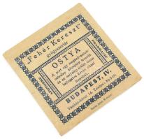 cca 1910 Budapest Fehér Kereszt gyógyszertár receptboríték, recepttel. 8x9 cm