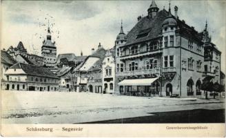 1918 Segesvár, Schässburg, Sighisoara; Gewerbevereinsgebäude / Iparos Egylet Háza, Josef Girscht üzlete / House of Craftsmen Association, shop (EK)