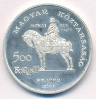1990. 500Ft Ag "Mátyás király / Beatrix" T:AU (PP) Adamo EM113