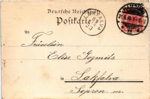 1899 (Vorläufer) Hamburg, St. Pauli, Seewarte, neues Fährhaus u. Landungsbrücken / street view, tram...