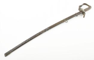 1861M gyalogostiszti szablya, jelzett: Weyersberg & Stamm Solingen, hüvellyel, a szablya és a hü...