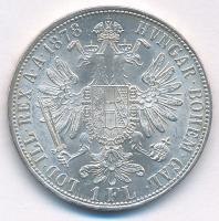 Ausztria 1878. 1Fl Ag "Ferenc József" T:UNC,AU Austria 1878. 1 Florin Ag "Franz Josep...