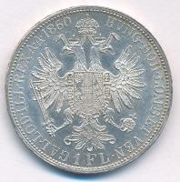 Ausztria 1860A 1Fl Ag "Ferenc József" T:AU Austria 1860A 1 Florin Ag "Franz Joseph&qu...
