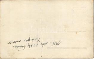 1915 Első világháborús osztrák-magyar katonai lap, Vitéz Kürthy Sándor és társai Przemysl mellett, c...