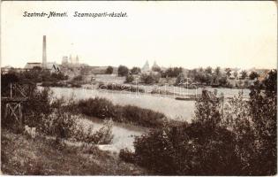 1917 Szatmárnémeti, Satu Mare; Szamos parti részlet / Somes riverside (EK)