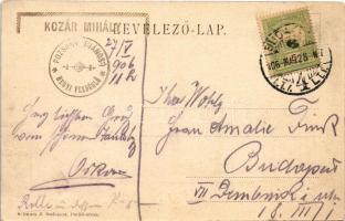 1906 Budapest XII. Zugliget, Normafa + "Kozár Mihály Pozsony (János) Hegyi Vendéglő" pecsé...