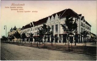 Kecskemét, Casino Egyesület palotája, Igazságügyi palota, Gazdasági Egyesület palotája, Beke Gyula üzlete. Komor Gyula kiadása