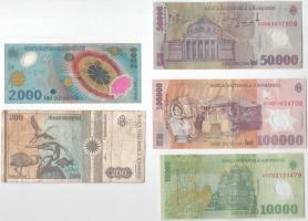 Románia 1992. 200L + 1999. 2000L + 2000. 10.000L + 2001. 50.000L + 100.000L T:F
Romania 1992. 200 L...