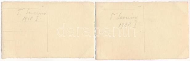 1918 Turnu Severin, Szörényvár; - 2 db első világháborús katonai fotó / 2 WWI photos