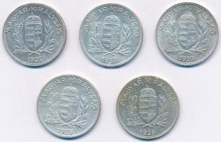 1926-1939. 1P Ag (5xklf) teljes sor! T:AU,XF Adamo P6