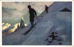 Síelők, téli sport / Skiing, skiers, winter sport. B.K.W.I. 519-4. s: Otto Barth (EK)