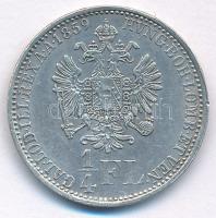 Ausztria 1859A 1/4Fl Ag "Ferenc József" T:XF,VF Austria 1859A 1/4 Florin "Franz Josep...