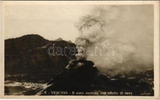 Vesuvio, Vesuvius; Il cono centrale con effetto di neve / volcano crater. Edit A. Traldi