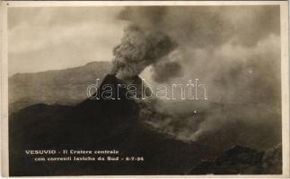 Vesuvio, Vesuvius; Il cratere centrale con correnti laviche da Sud / volcano crater. Edit P. Cordova