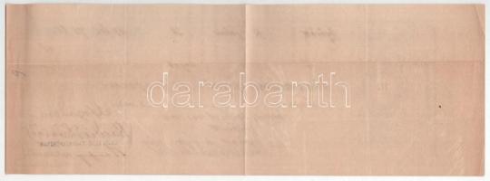 Győr 1895. "Győri Első Takarékpénztár" kitöltött váltója vízjeles papíron T:F kis szakadás...