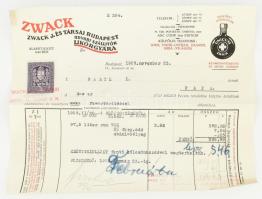 1928 Zwack J. és társai fejléces számla