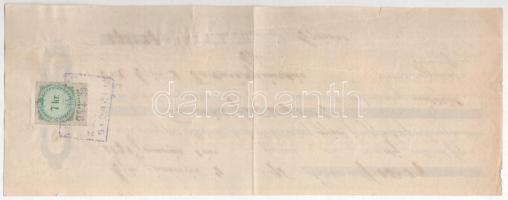 Győr 1895. "Győri Első Takarékpénztár" kitöltött váltója az "Első Magyar Általános Bi...